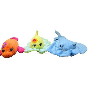 Sea Animals Plush Lot Stingray's & Manatee Glitter Stuffed Animals